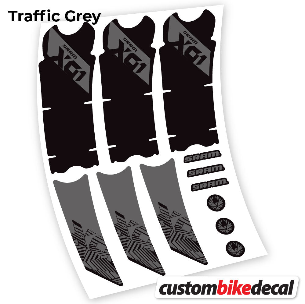 Adesivi Guarnitura Sram Eagle X01 2018 in vinile - Grigio Traffico