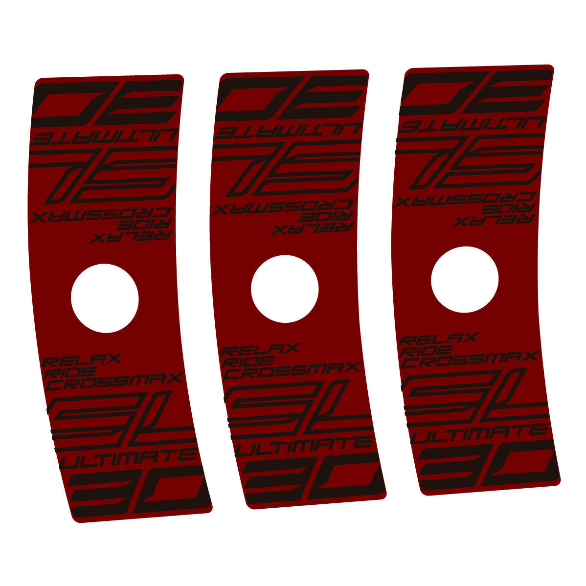 Adesivi Cerchi Bici Mavic Crossmax SL Ultimate in vinile - Rosso Bordeaux