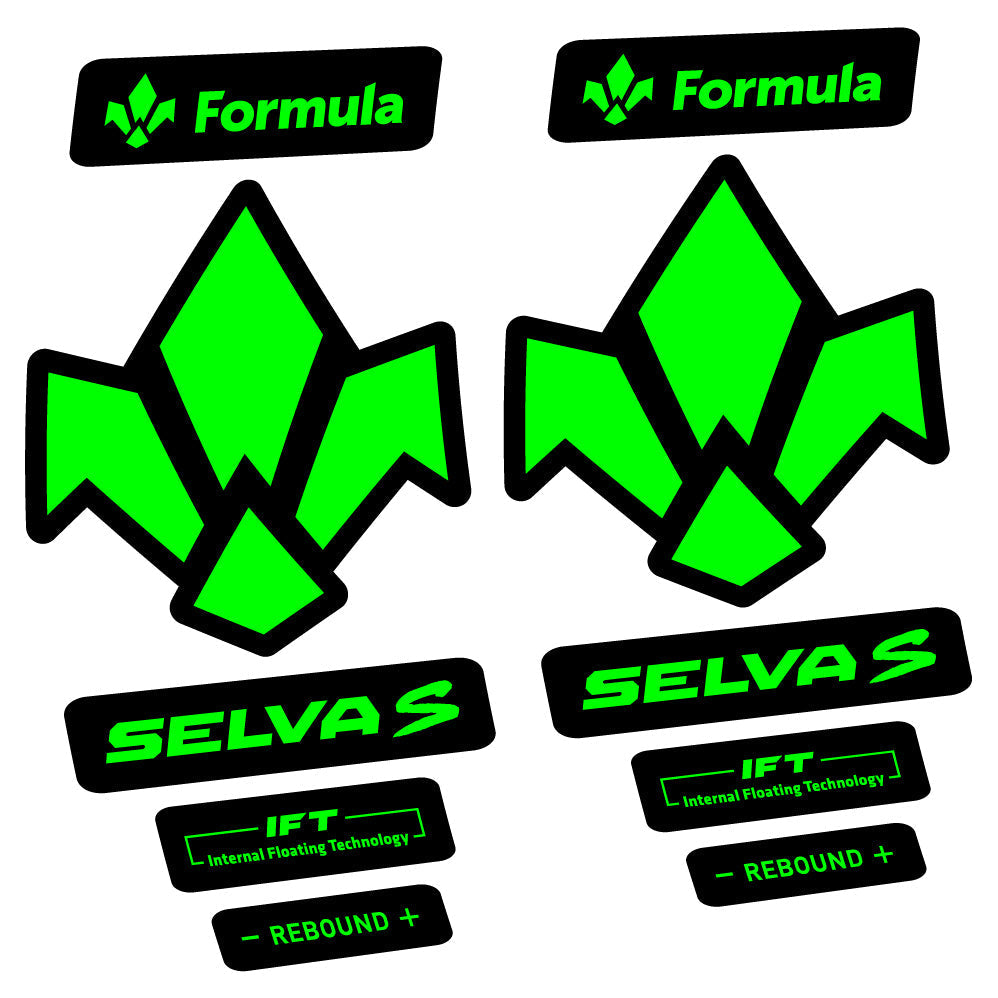 Adesivi Forcella Formula Selva S 2019 in vinile - Verde Neon