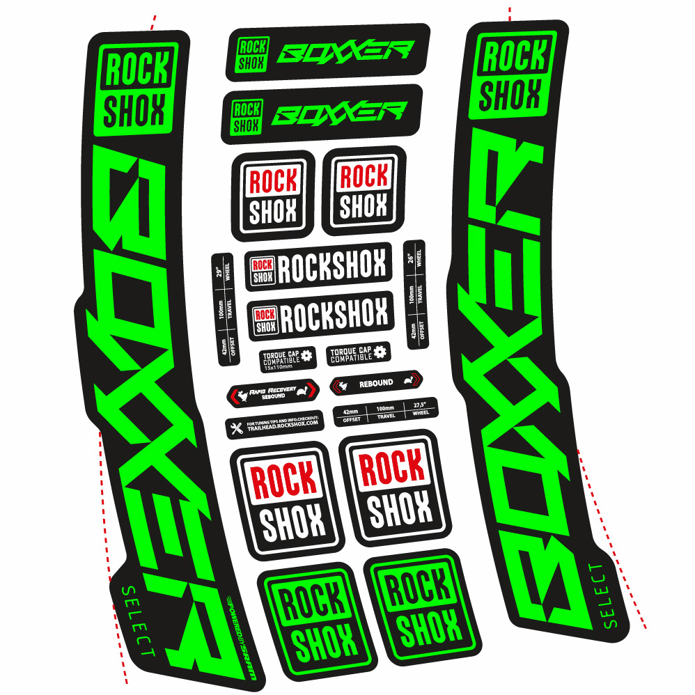 Adesivi Forcella Rock Shox Boxxer Select 2021 in vinile