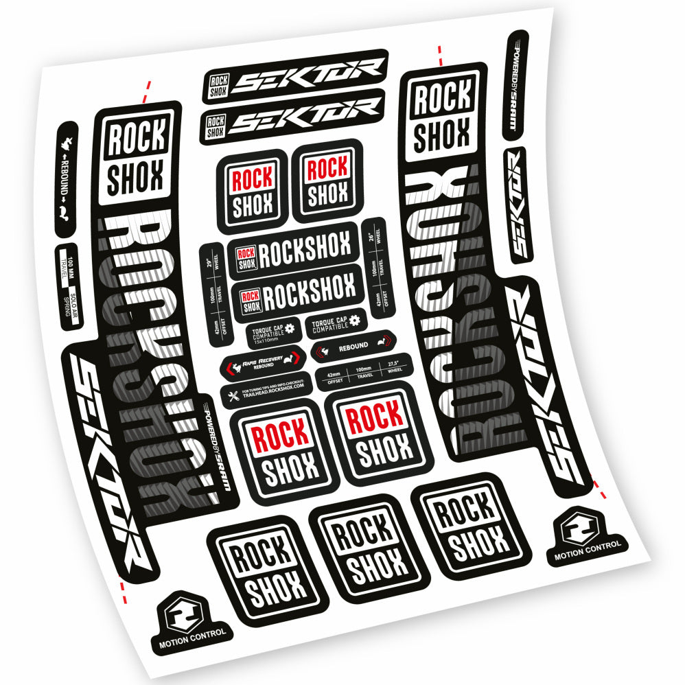 Adesivi Forcella Rock Shox Sektor in vinile