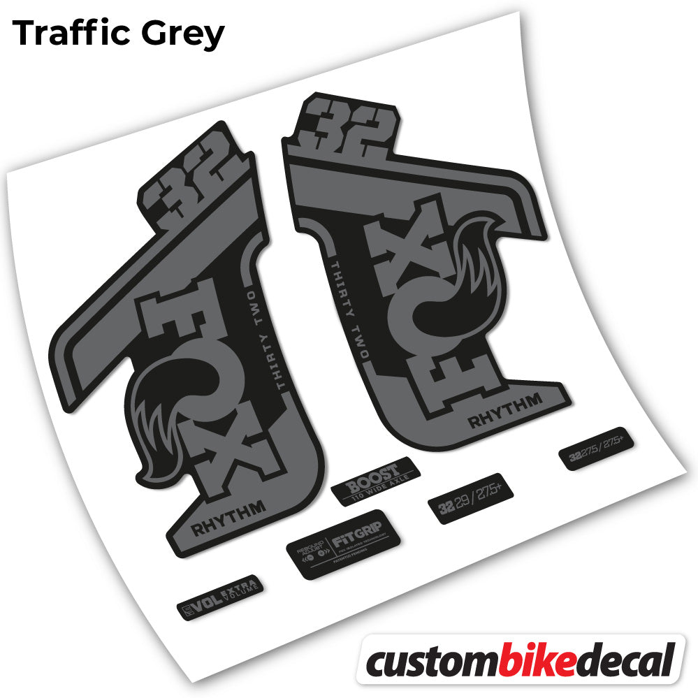 Adesivi Forcella Fox Rhythm in vinile - Grigio Traffico