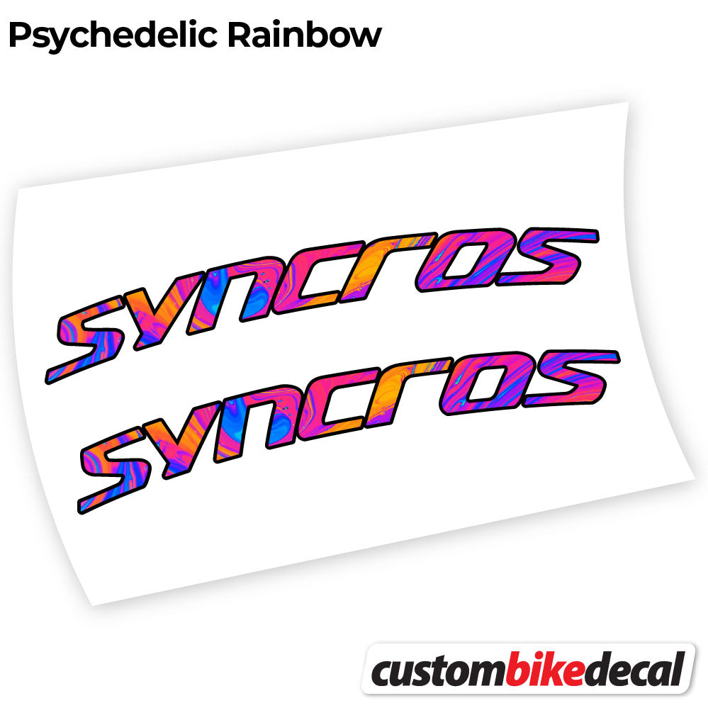 Adesivi Manubrio Syncross Fraser IC SL in vinile - Arcobaleno Psichedelico