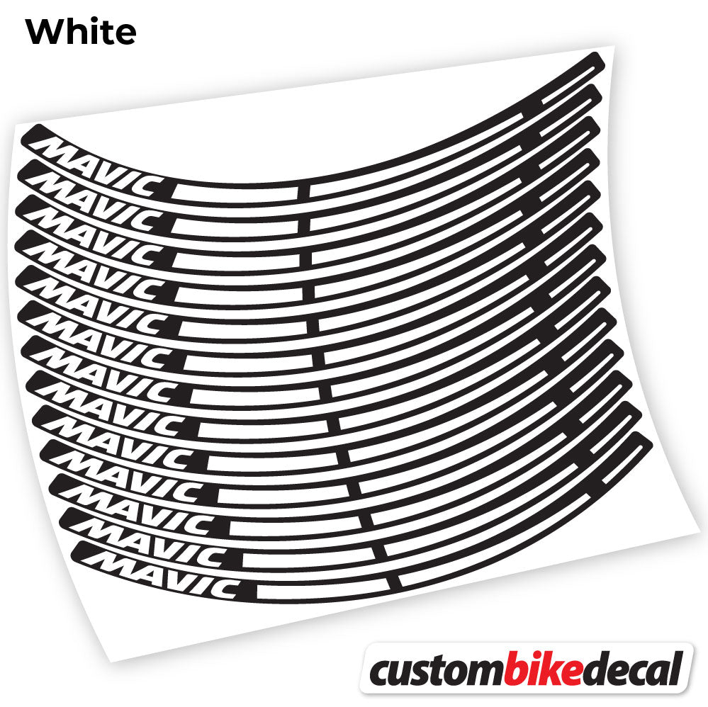 Adesivi Cerchi MTB Mavic in vinile - Bianco