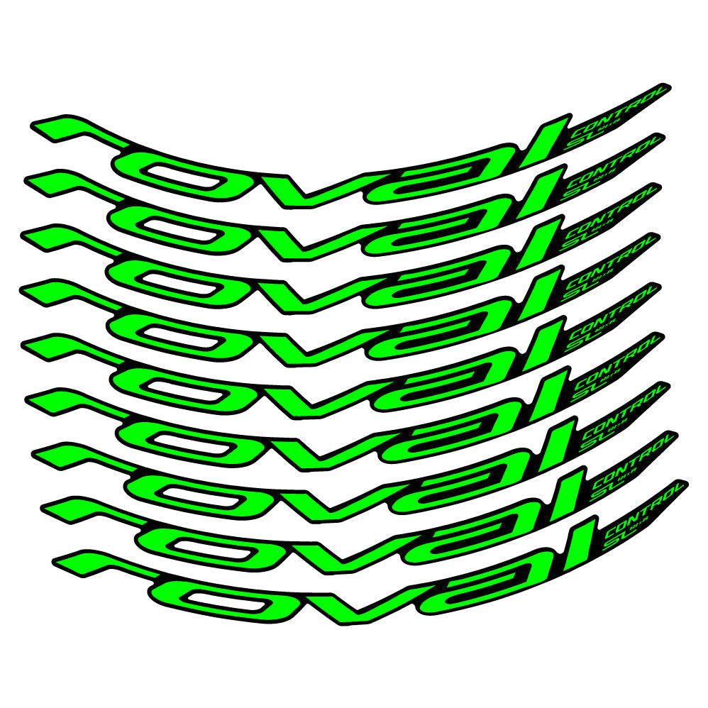 Adesivi Cerchi MTB Roval Control SL 2020 2021 2022 in vinile - Verde Neon