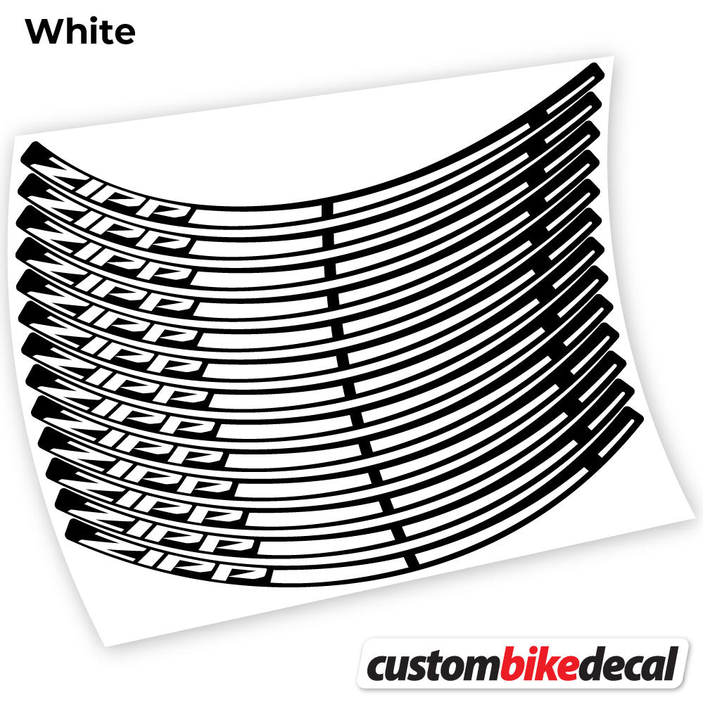 Adesivi Cerchi MTB Zipp in vinile - Bianco