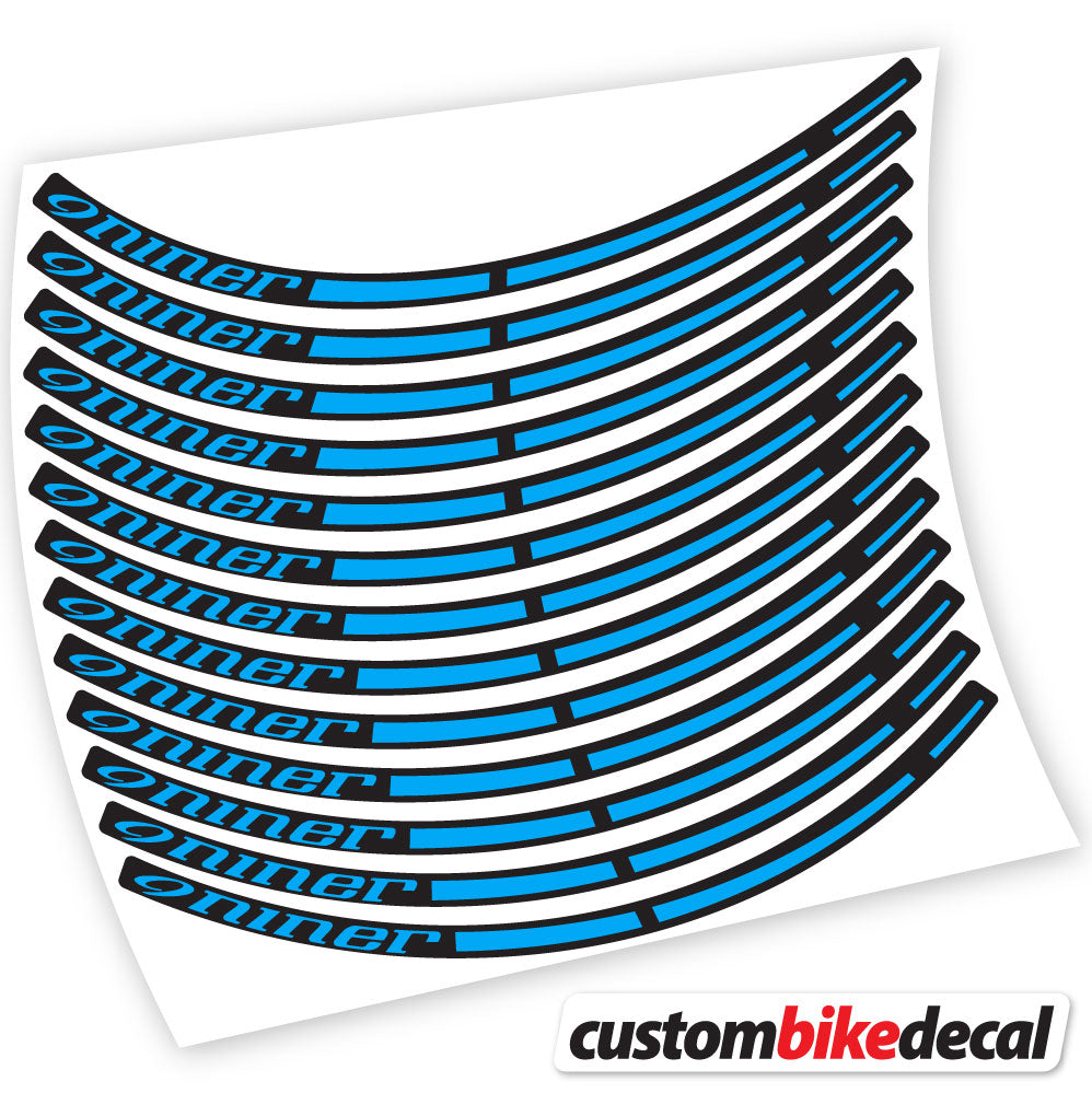 Adesivi Cerchi MTB Niner in vinile - Azzurro Cielo