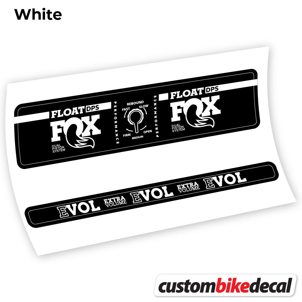 Adesivi Ammortizzatore Fox Float DPS Performance in vinile - Bianco