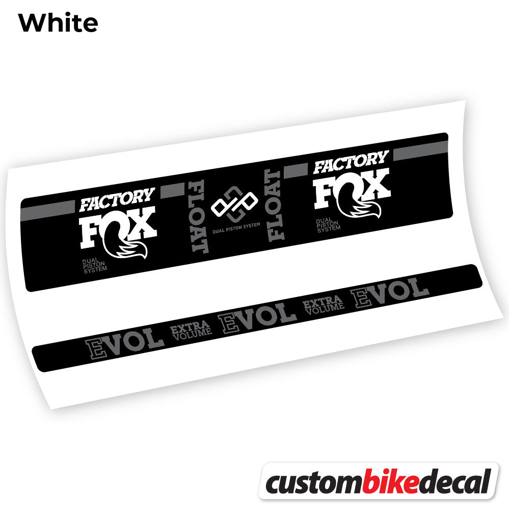 Adesivi Ammortizzatore Fox Float Factory Float in vinile - Bianco