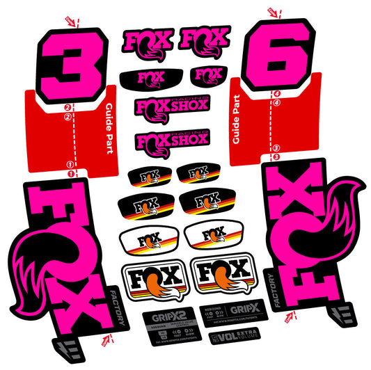 Adesivi Forcella Fox 36 Factory E-Optimized in vinile