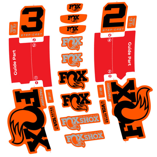 Adesivi Forcella Fox 32 Step-Cast Factory 2025 in vinile