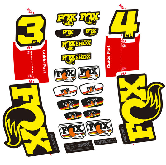 Adesivi Forcella Fox 34 SL Factory in vinile