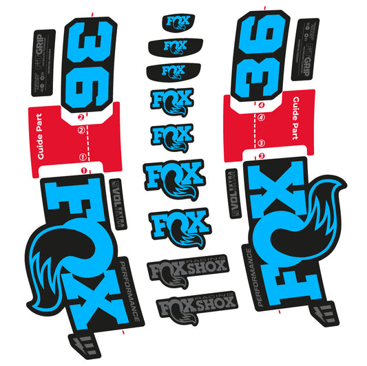 Adesivi Forcella Fox 36 Performance E-Optimized in vinile