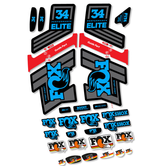 Adesivi Forcella Fox 34 SC Elite 2019 in vinile