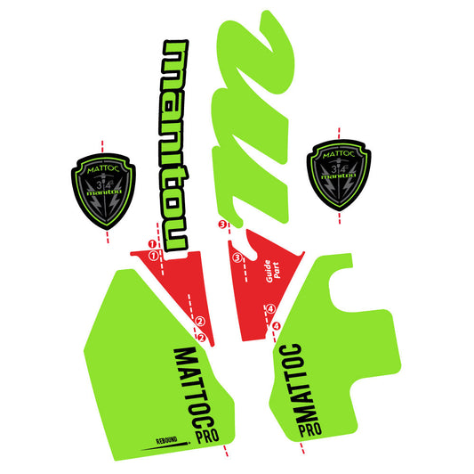 Adesivi Forcella Manitou Mattoc PRO 2017 in vinile
