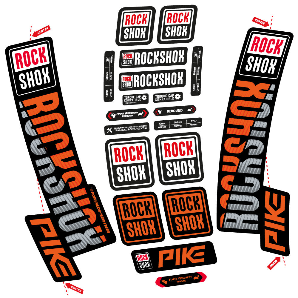 Adesivi Forcella Rock Shox Pike 2018 in vinile