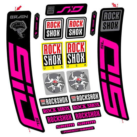 Adesivi Forcella Rock Shox Sid Brain SL 2021-2024 in vinile