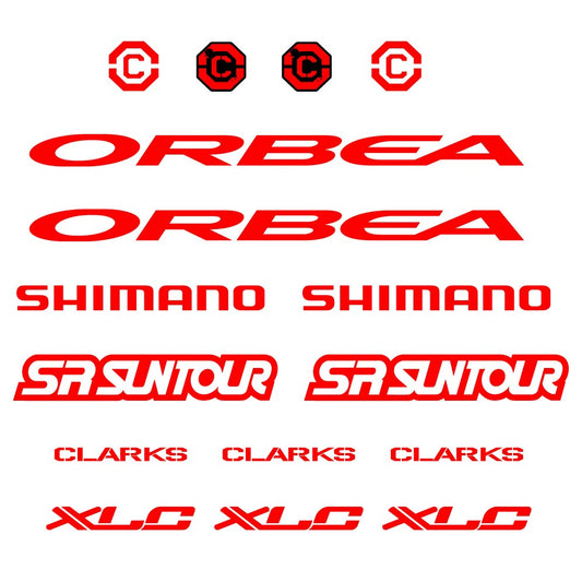 Adesivi Telaio Orbea Shimano SRSuntour Clarks XLC in vinile