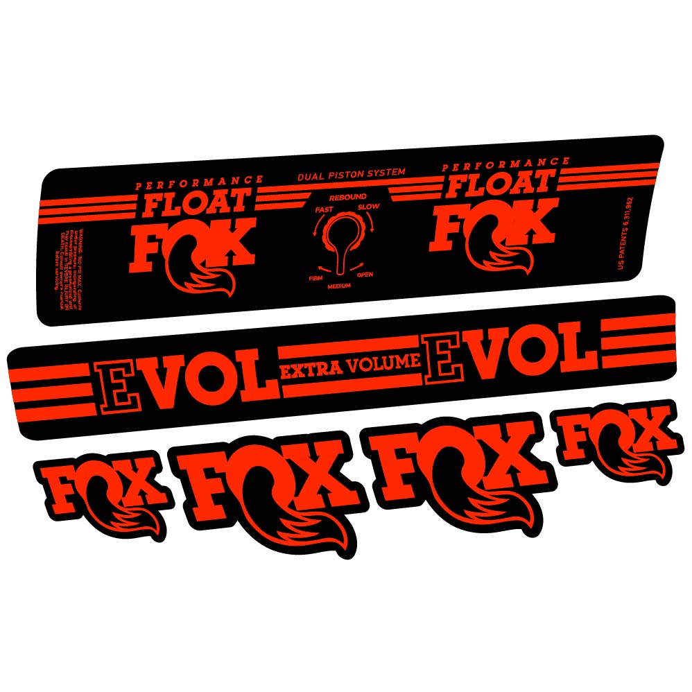 Adesivi Ammortizzatore Fox Float DPS Performance 2016 in vinile