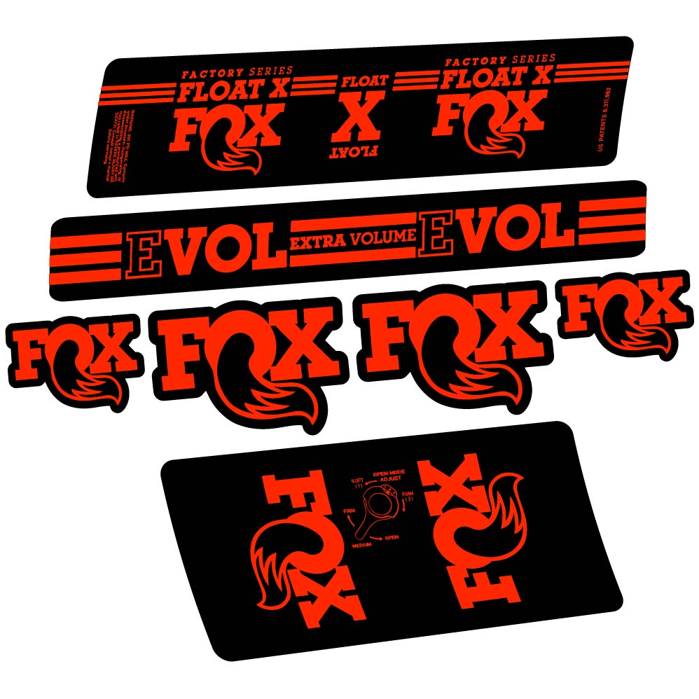 Adesivi Ammortizzatore Fox Float X Factory 2016 in vinile