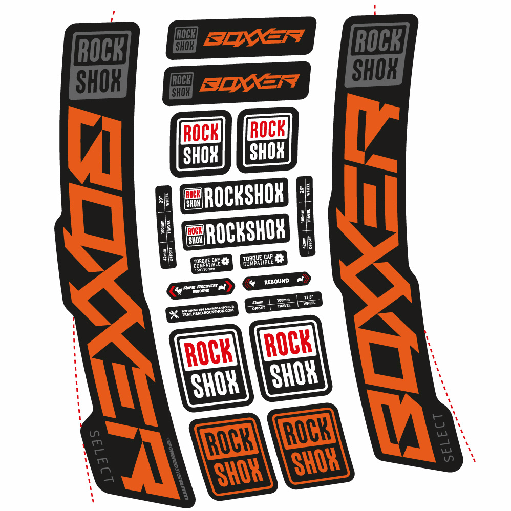 Adesivi Forcella Rock Shox Boxxer Select 2021 in vinile