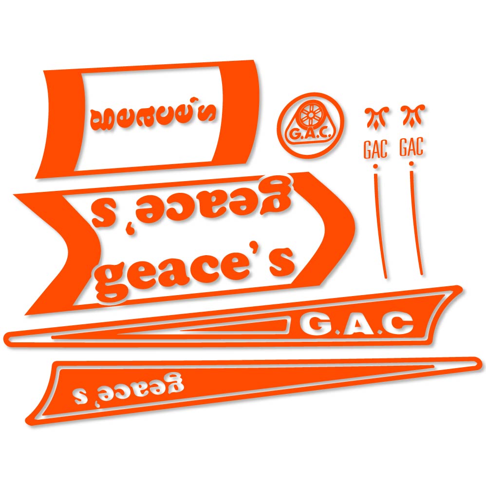 Adesivi Bici G.A.C. Geace's vintage in vinile