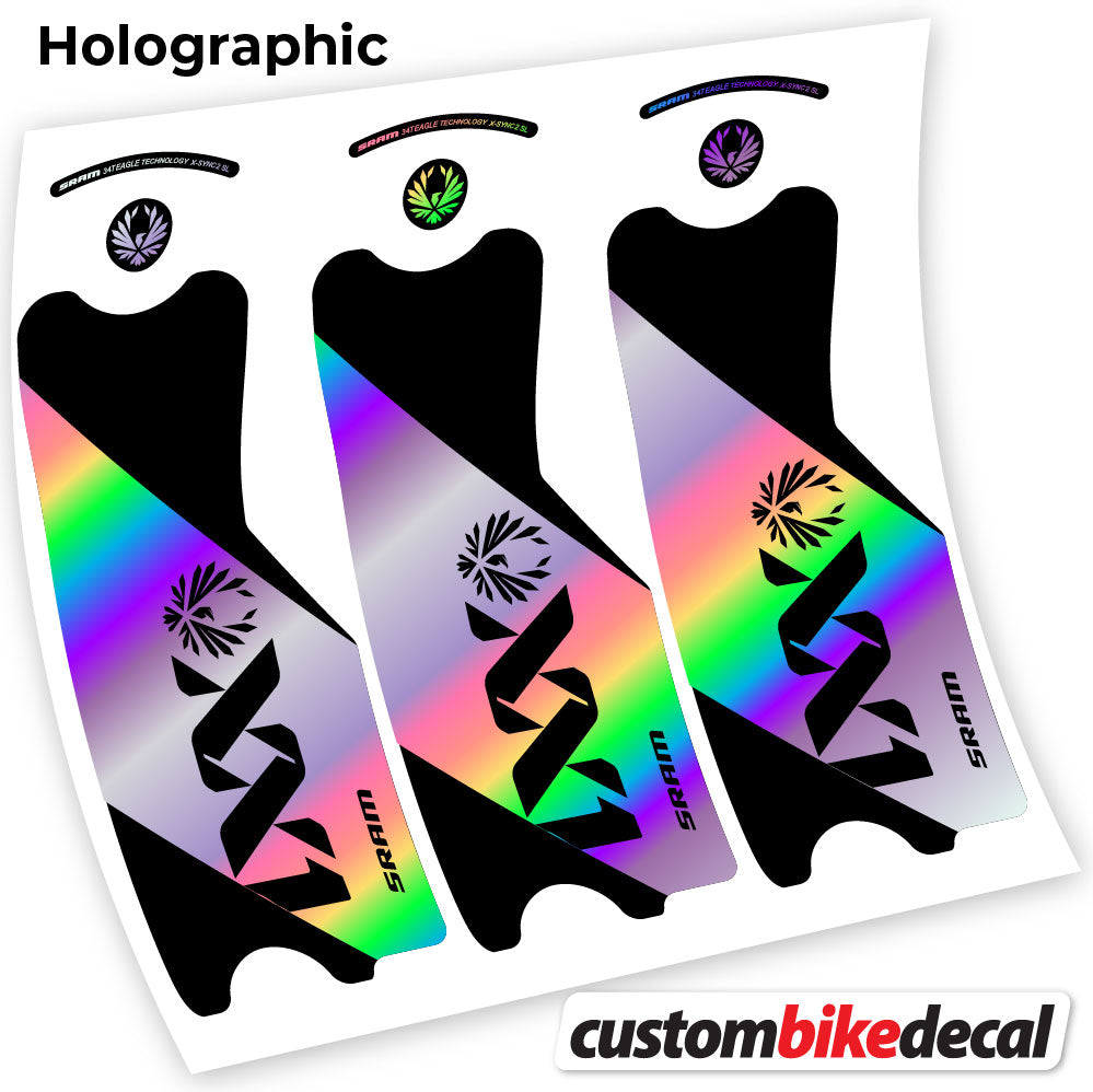 Adesivi Guarnitura SRAM XX1 Eagle DUB 2021 in vinile - Olografico
