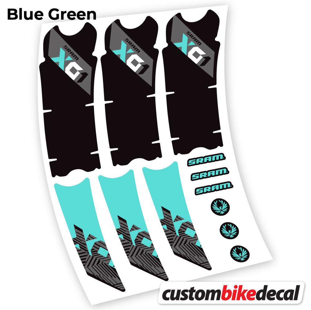 Adesivi Guarnitura Sram Eagle X01 2018 in vinile - Verde Acqua
