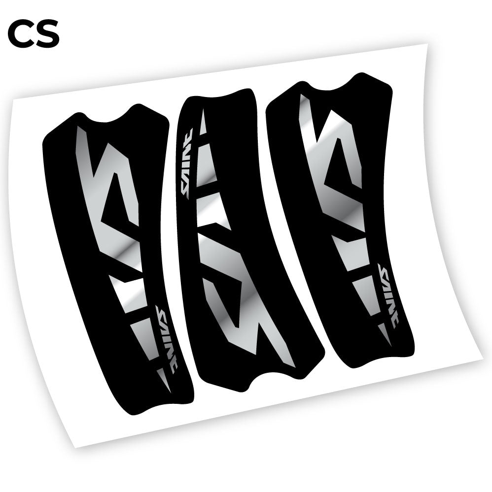 Adesivi Guarnitura Shimano Saint M800 in vinile - Argento Cromato