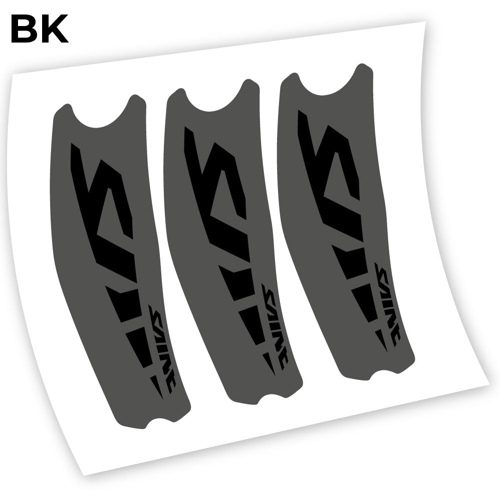 Adesivi Guarnitura Shimano Saint M810 Syicker in vinile - Nero Opaco+Nero Lucido