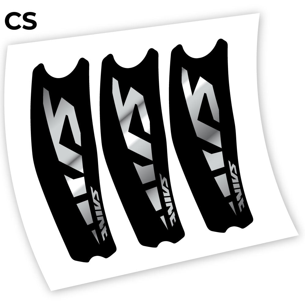 Adesivi Guarnitura Shimano Saint M810 Syicker in vinile - Argento Cromato