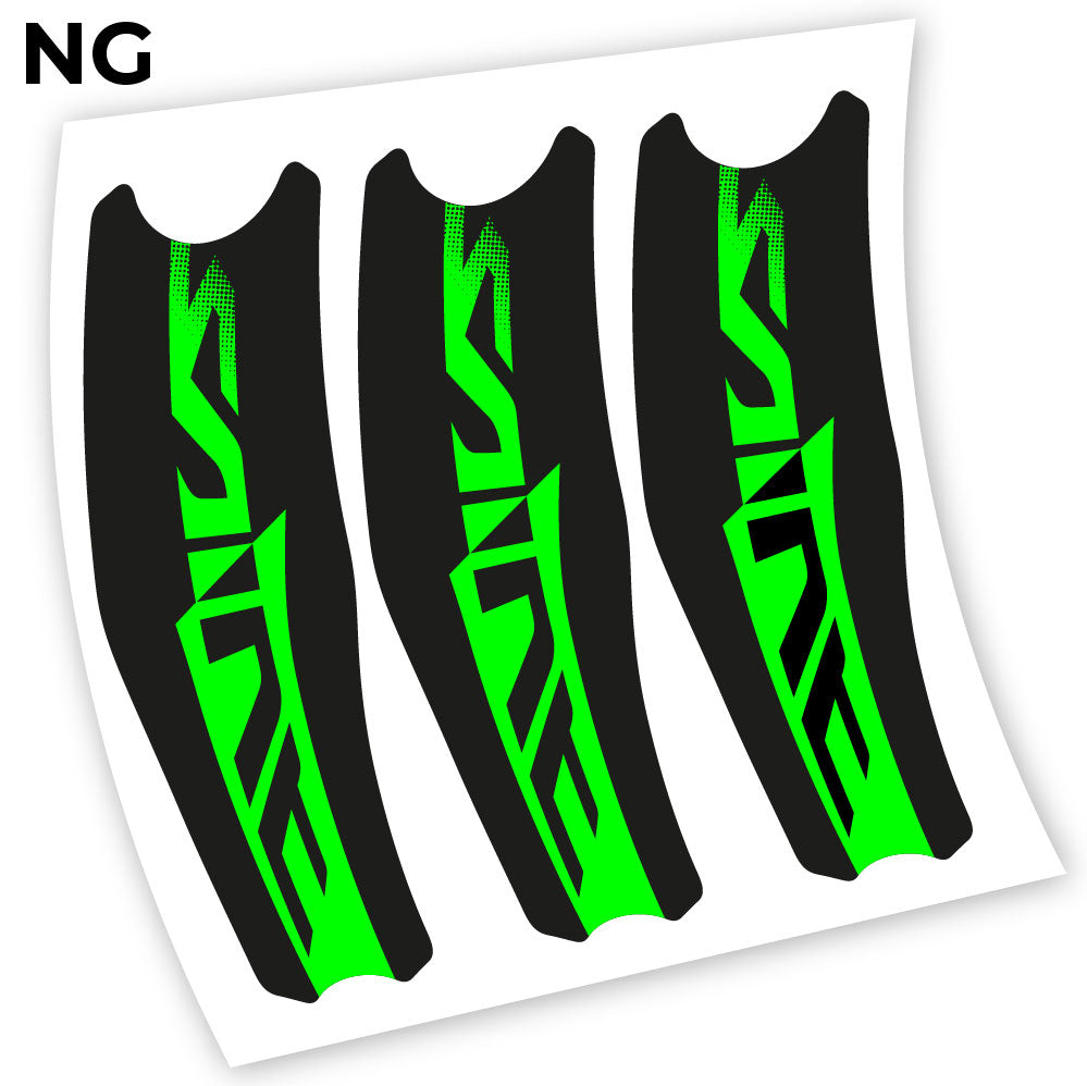 Adesivi Guarnitura Shimano Saint M820 in vinile - Verde Neon