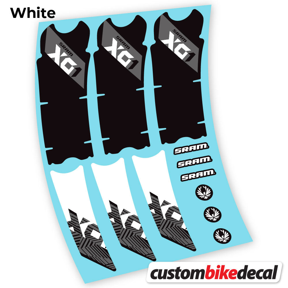 Adesivi Guarnitura Sram Eagle X01 2018 in vinile - Bianco