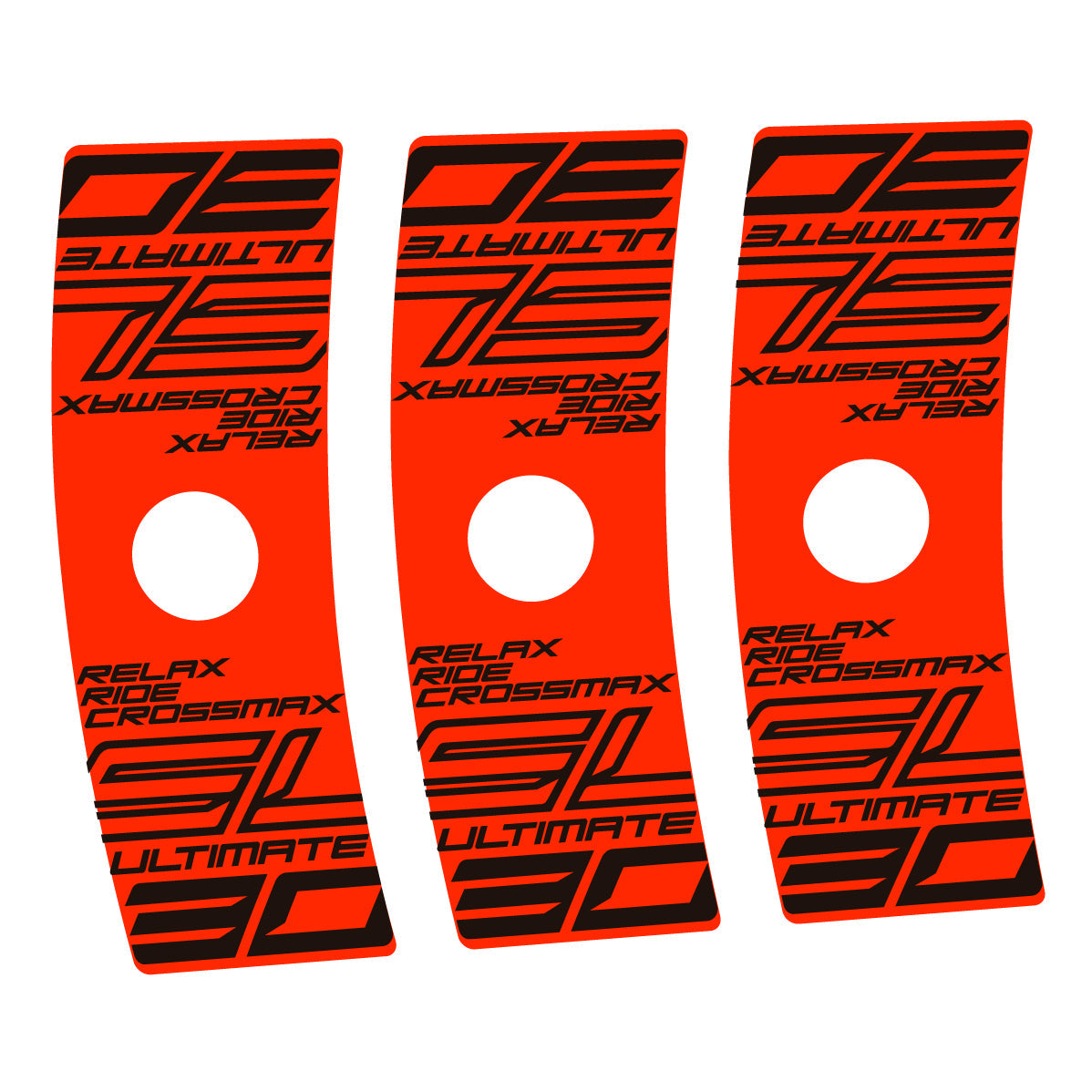 Adesivi Cerchi Bici Mavic Crossmax SL Ultimate in vinile - Rosso Fluo