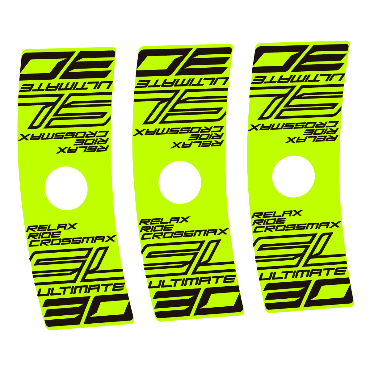 Adesivi Cerchi Bici Mavic Crossmax SL Ultimate in vinile - Verde Lime Fluo