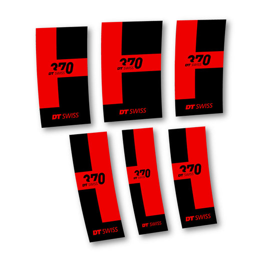 Adesivi Mozzo DT Swiss 370 2022-2026 in vinile - Rosso