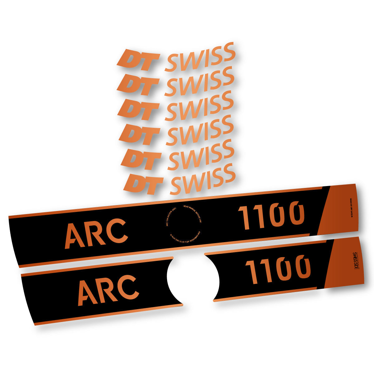 Adesivi Cerchi Bici da Corsa DT Swiss ARC 1100 Disc 2025-2026 50 mm in vinile - Bronzo