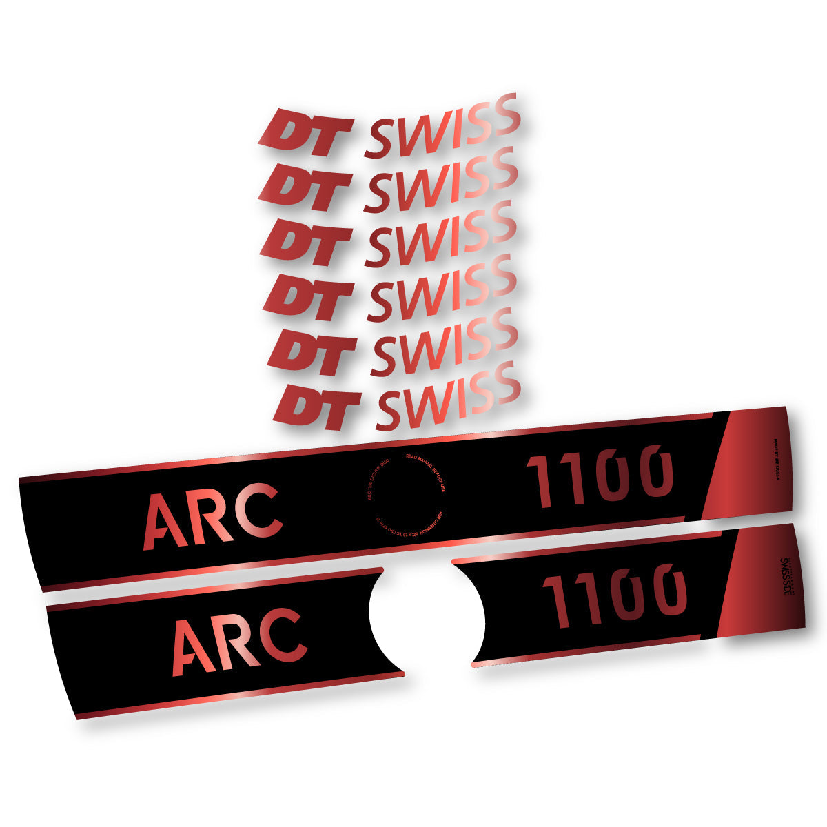 Adesivi Cerchi Bici da Corsa DT Swiss ARC 1100 Disc 2025-2026 50 mm in vinile - Rame