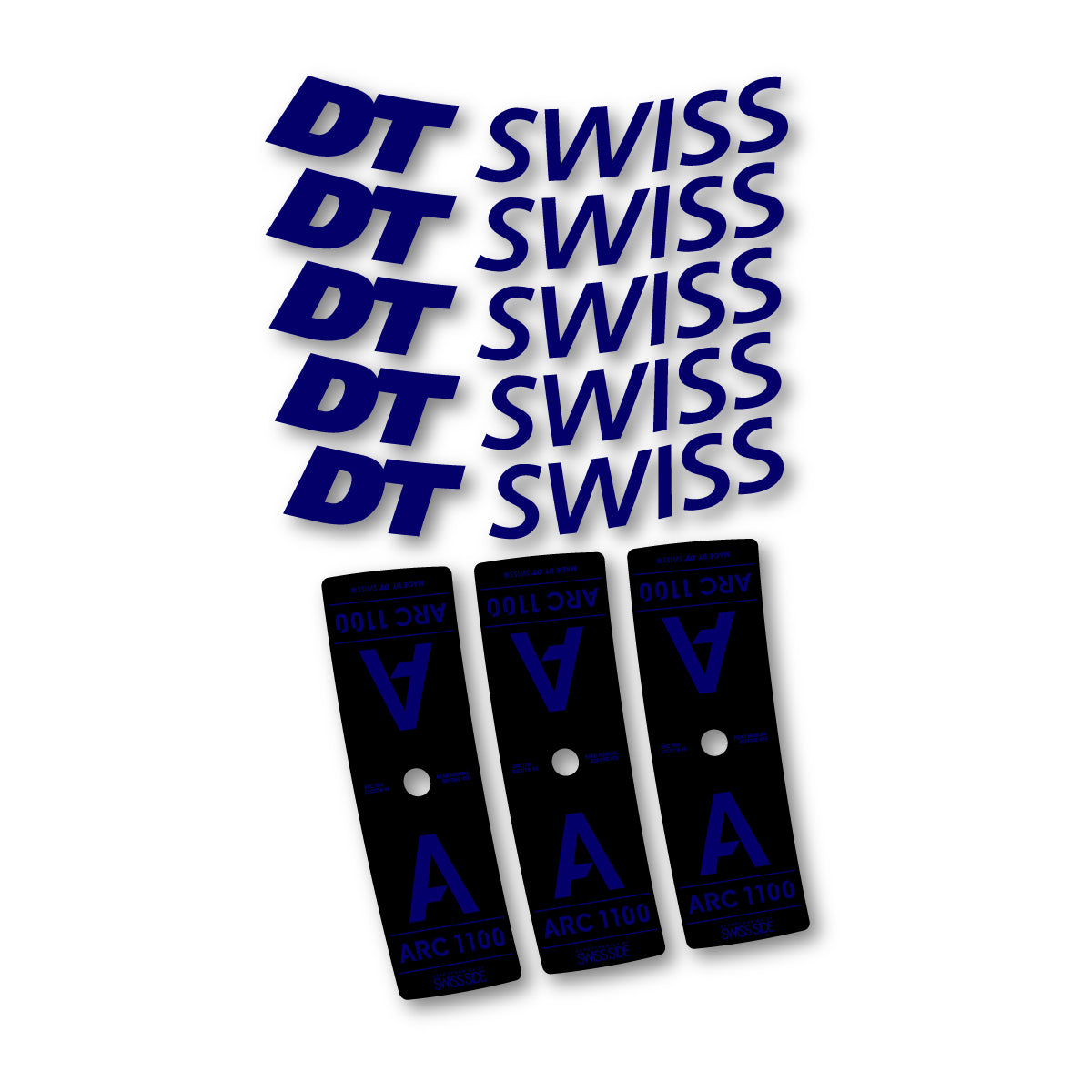 Adesivi Cerchi Bici DT Swiss ARC 1100 85mm 2025-2026 in vinile - Blu Scandinavo
