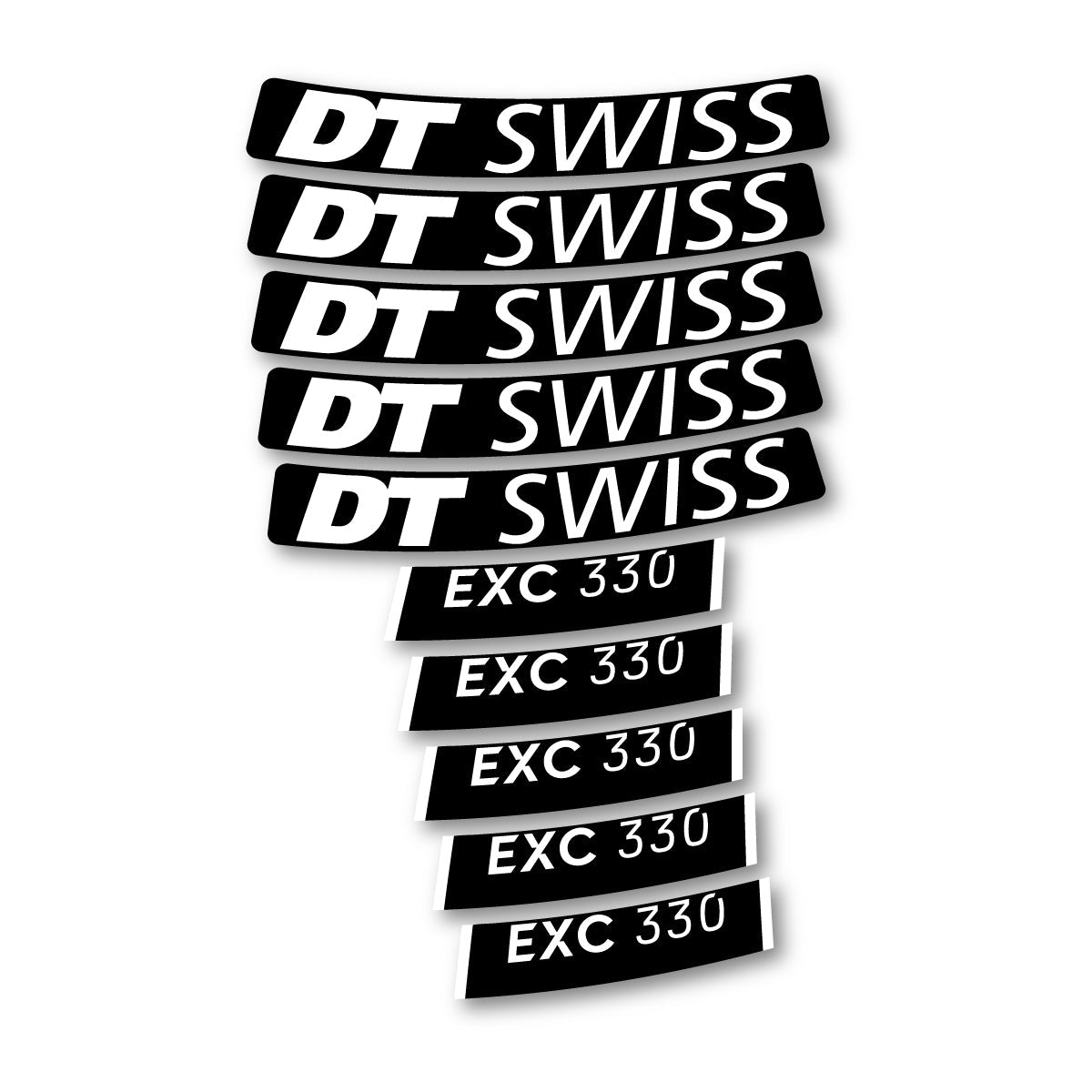 Adesivi Cerchi Bici DT Swiss EXC 330 2023-2026 in vinile - Bianco