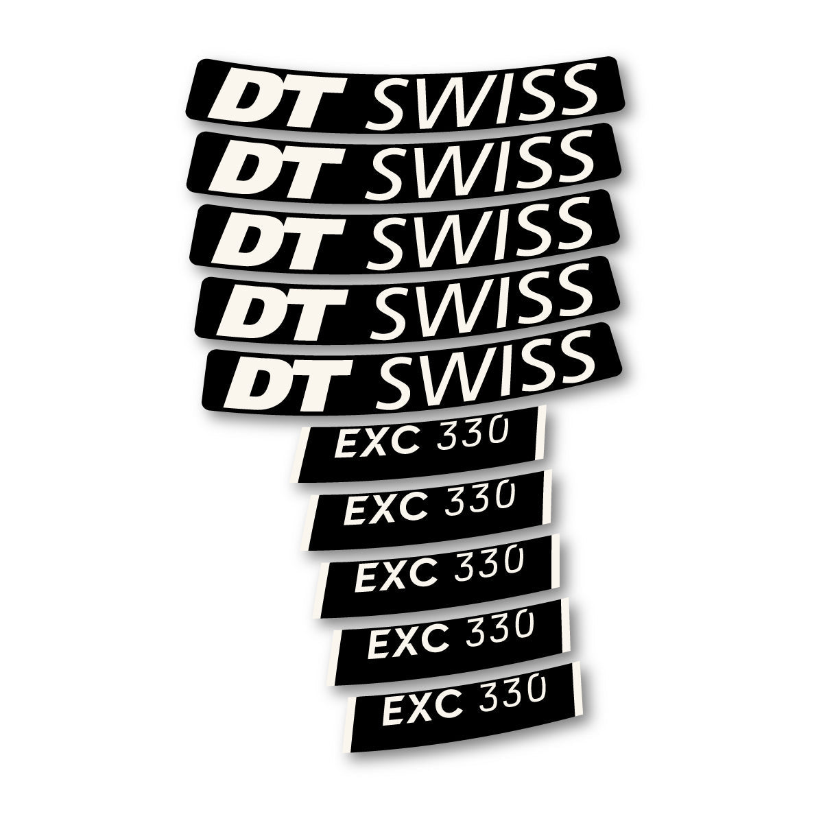 Adesivi Cerchi Bici DT Swiss EXC 330 2023-2026 in vinile - Bianco Sporco