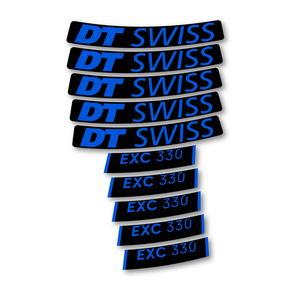 Adesivi Cerchi Bici DT Swiss EXC 330 2023-2026 in vinile - Blu Mare