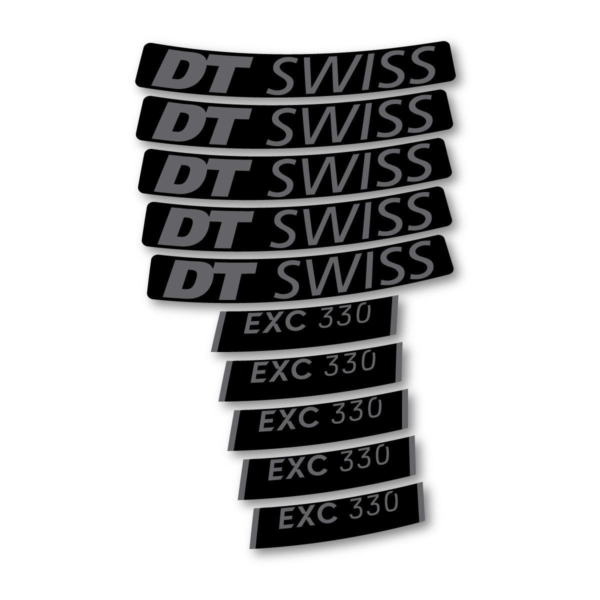 Adesivi Cerchi Bici DT Swiss EXC 330 2023-2026 in vinile - Grigio Mistico