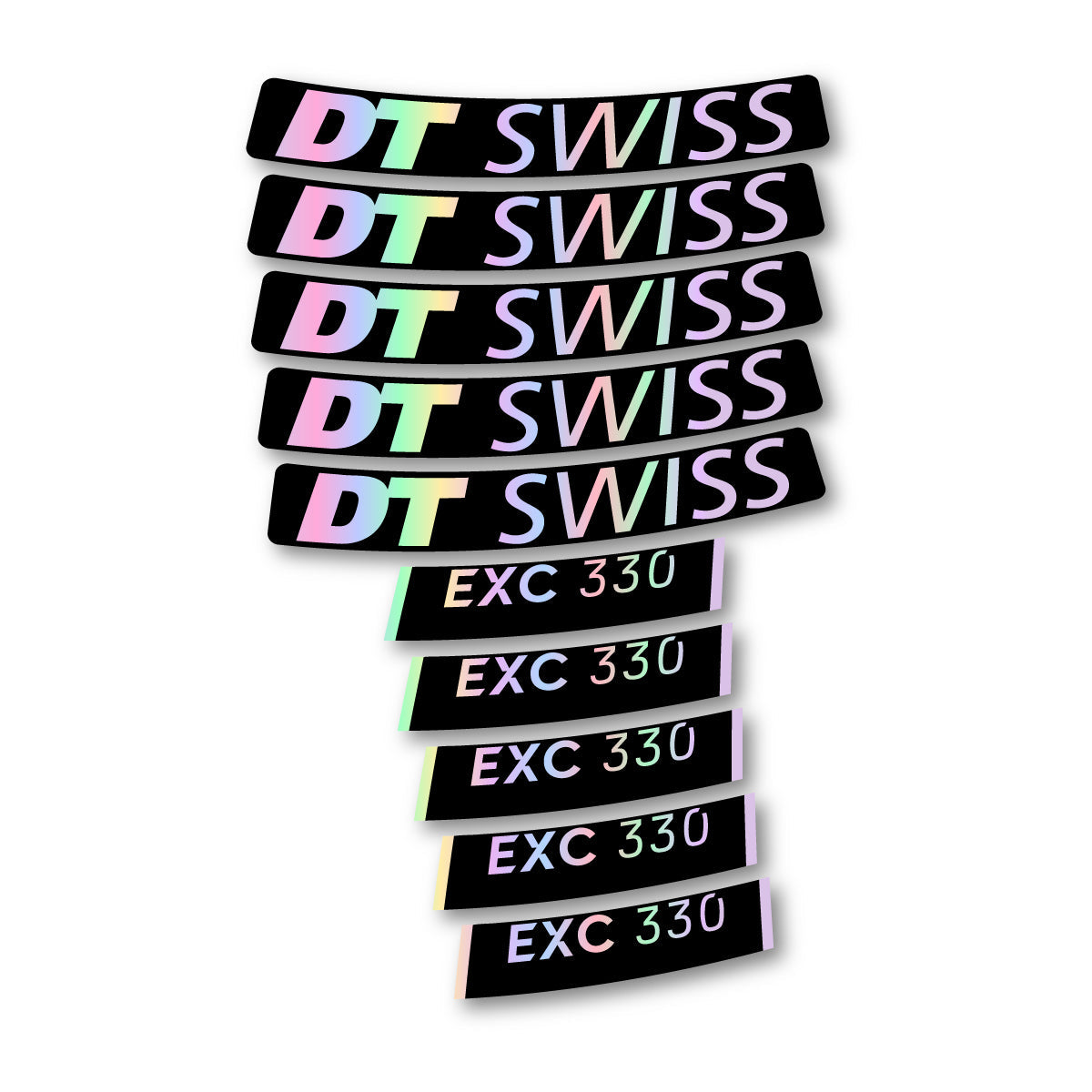 Adesivi Cerchi Bici DT Swiss EXC 330 2023-2026 in vinile - Olografico