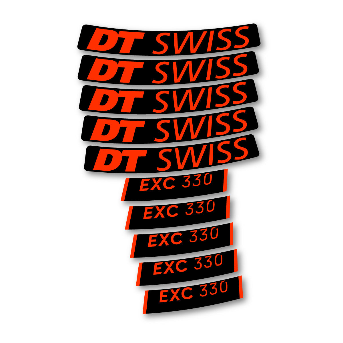 Adesivi Cerchi Bici DT Swiss EXC 330 2023-2026 in vinile - Arancione KTM