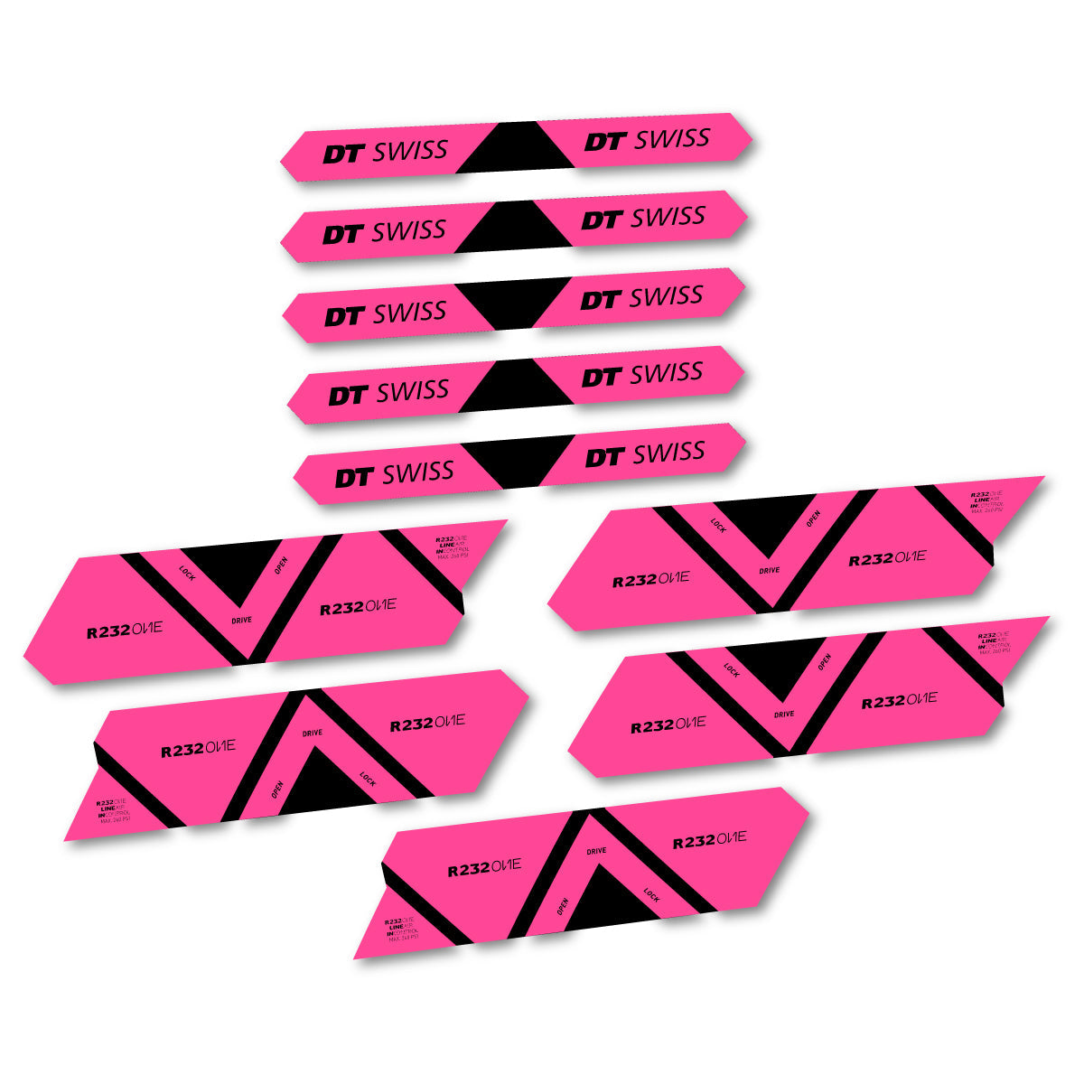 Adesivi Ammortizzatore DT Swiss R 232 One 2020-2026 in vinile - Rosa Confetto