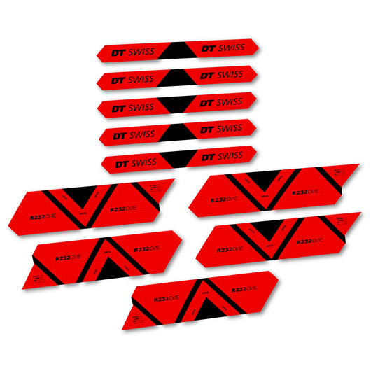 Adesivi Ammortizzatore DT Swiss R 232 One 2020-2026 in vinile - Rosso