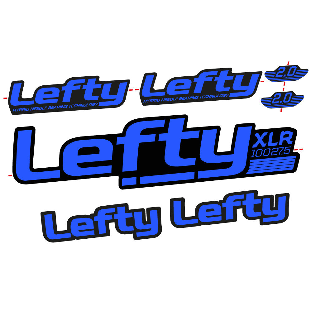 Adesivi Forcella Lefty XLR 2020 in vinile - Blu Medio