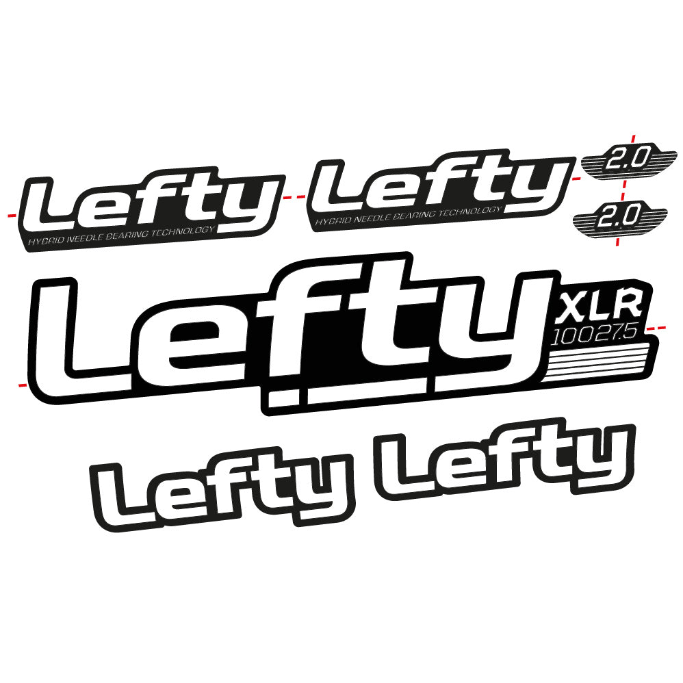 Adesivi Forcella Lefty XLR 2020 in vinile - Bianco
