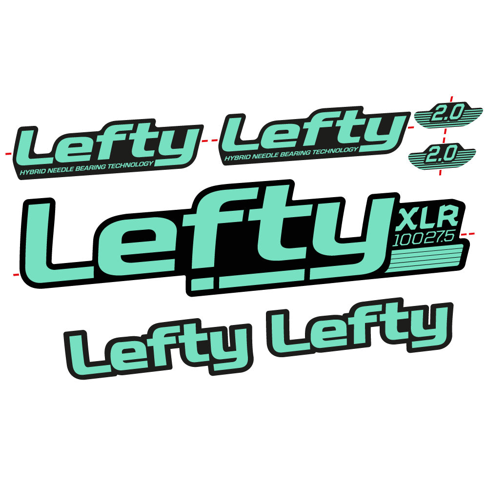 Adesivi Forcella Lefty XLR 2020 in vinile - Verde Menta